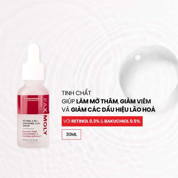Tinh Chất Pax Moly Retinol 0.3% + Bakuchiol 0.5% Serum 30ml - Hình ảnh 3