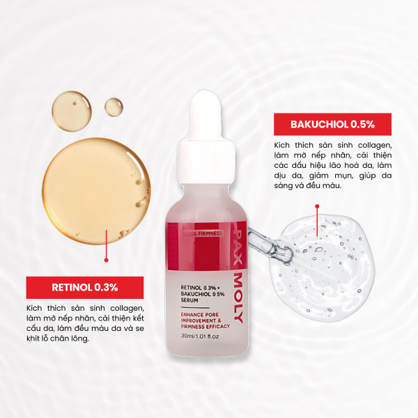 Tinh Chất Pax Moly Retinol 0.3% + Bakuchiol 0.5% Serum 30ml - Hình ảnh 4