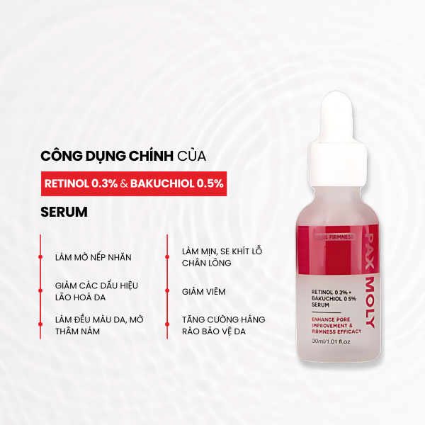 Tinh Chất Pax Moly Retinol 0.3% + Bakuchiol 0.5% Serum 30ml - Hình ảnh 5