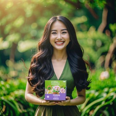 Dầu gội thảo dược Candy Care trị gàu, cho tóc khỏe mạnh.