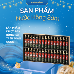 Nước Hồng Sâm KGC Vital Tonic – KGC chính hãng giúp cải thiện sức khỏe, hỗ trợ lưu thông khí huyết (  20mL x 30 Chai )