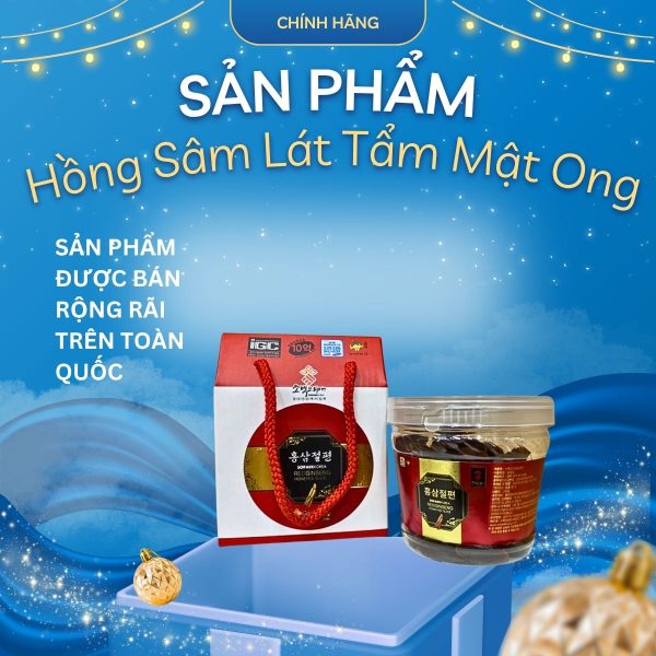 Hồng Sâm Lát Tẩm Mật Ong Sobaek 200gr – Thương hiệu Korea Redginseng – Bồi bổ cơ thể, tăng đề kháng, hỗ trợ giảm mệt mỏi