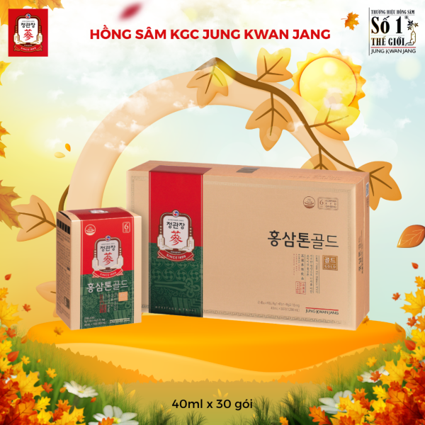 Nước Hồng Sâm Pha Sẵn KGC Tonic Gold – Thương hiệu KGC giúp tăng đề kháng, hỗ trợ phục hồi thể lực hiệu quả ( 40ml x 30 Gói ) - Hình ảnh 2