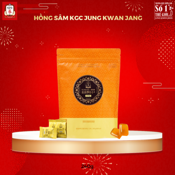 Kẹo Hồng Sâm KGC Renesse Không Đường – Hồng sâm đậm đà, không đường, không ngán, tốt cho người ăn kiêng ( 240g ) - Hình ảnh 2