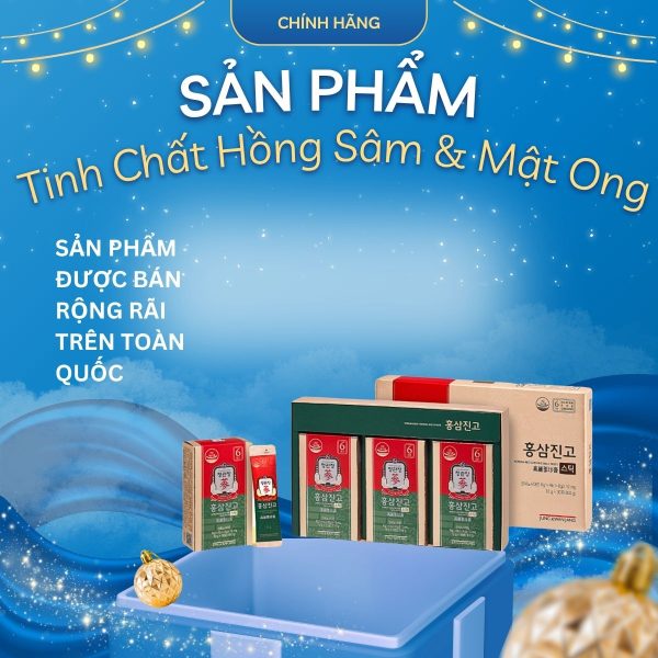 Tinh Chất Hồng Sâm và Mật Ong KGC – Cheong Kwan Jang – Vị ngọt dịu dễ uống, tốt cho người lớn tuổi & người suy nhược ( 10g x 30 Gói )