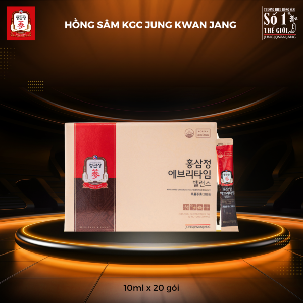 Tinh Chất Hồng Sâm Pha Sẵn KGC Extract Everytime Balance – Giúp bồi bổ sức khỏe, tăng đề kháng, tiện lợi mang theo mọi lúc mọi nơi ( 10mL x 20 Gói ) - Hình ảnh 3