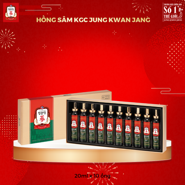 Nước Uống Hồng Sâm KGC Jung Kwan Jang Vital Tonic (Hwal Gi Ruk) – Tăng sức đề kháng, cải thiện tinh thần và giảm stress nhanh chóng ( 20ml x 10 Ống ) - Hình ảnh 3