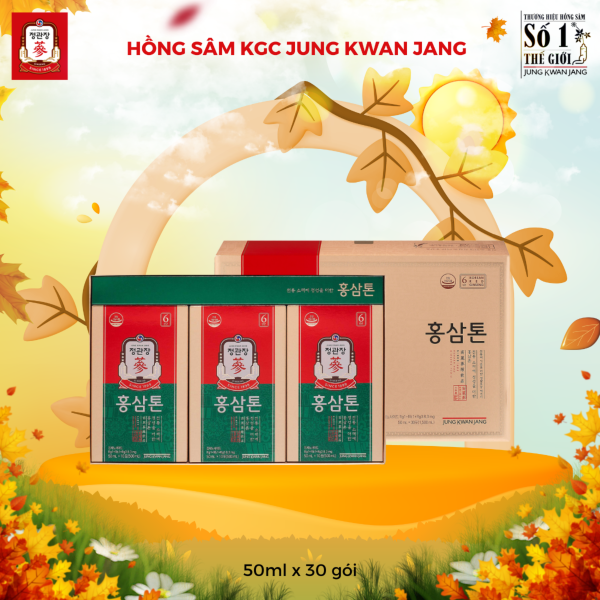 Nước Hồng Sâm Pha Sẵn KGC Tonic Original – Thương hiệu KGC cao cấp giúp phục hồi thể lực, giảm căng thẳng mệt mỏi (  50ml x 30 Gói ) - Hình ảnh 3