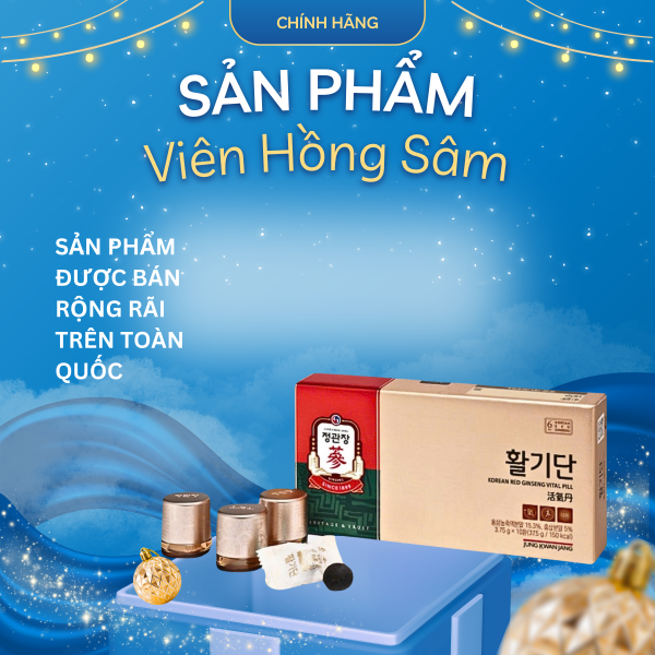 Viên Hồng Sâm KGC Vital Pill – Nhân sâm dạng viên tiện lợi giúp phục hồi sinh lực và bồi bổ sức khỏe mỗi ngày ( 3.75g x 10 Viên )