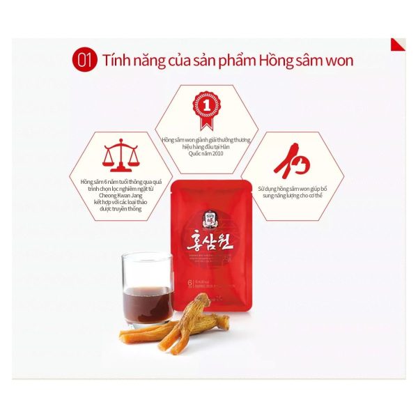 Nước Hồng Sâm Won KGC Jung Kwan Jang Chính Hãng Hàn Quốc - Hình ảnh 4