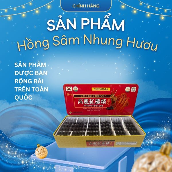 Viên Đạm Hồng Sâm Nhung Hươu Linh Chi Jeong Won Hộp – Bồi bổ sức khỏe toàn diện, tăng cường sinh lực cho người mệt mỏi ( 120 Viên )