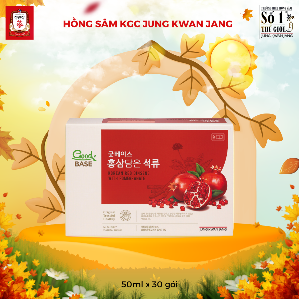 KGC Goodbase Hồng Sâm Lựu Đỏ – KGC – Vị chua ngọt dễ uống, cải thiện sức khỏe & sắc vóc phái đẹp ( 50ml x 30 Gói ) - Ảnh 2