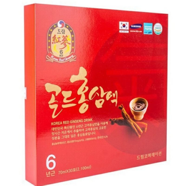 Dream Nước Hồng Sâm Chén 6 Năm Tuổi Hộp – Tăng đề kháng, hồi phục thể lực, bồi bổ sức khỏe mỗi ngày ( 30 Gói ) - Ảnh 3