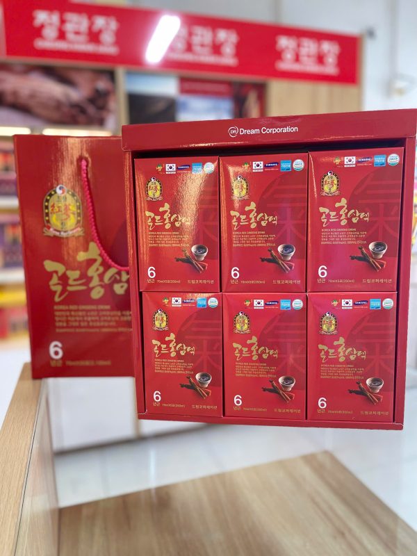 Dream Nước Hồng Sâm Chén 6 Năm Tuổi Hộp – Tăng đề kháng, hồi phục thể lực, bồi bổ sức khỏe mỗi ngày ( 30 Gói ) - Ảnh 2