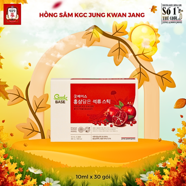 KGC Goodbase Nước Hồng Sâm Lựu Đỏ – KGC – Tăng đề kháng, đẹp da, tốt cho phụ nữ hiện đại yêu sức khỏe ( 30 Gói ) - Ảnh 3