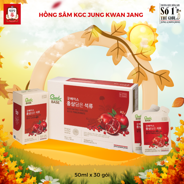 KGC Goodbase Hồng Sâm Lựu Đỏ – KGC – Vị chua ngọt dễ uống, cải thiện sức khỏe & sắc vóc phái đẹp ( 50ml x 30 Gói ) - Ảnh 3