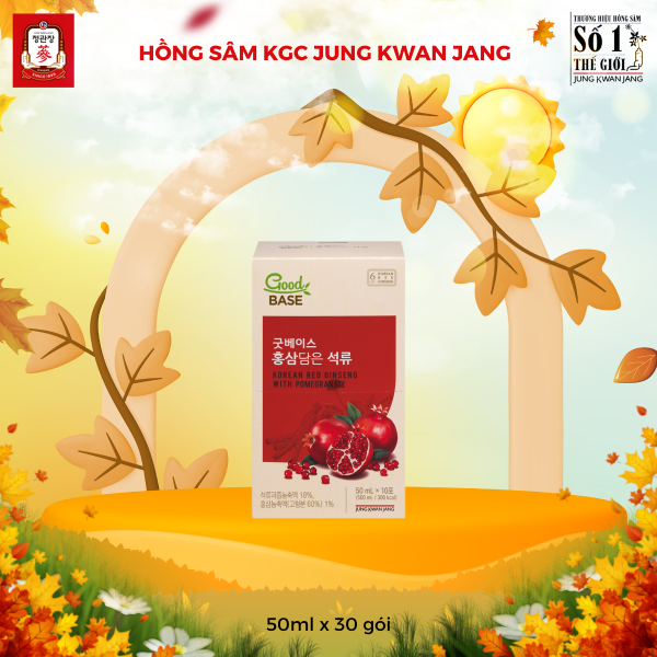 KGC Goodbase Hồng Sâm Lựu Đỏ – KGC – Vị chua ngọt dễ uống, cải thiện sức khỏe & sắc vóc phái đẹp ( 50ml x 30 Gói ) - Ảnh 4