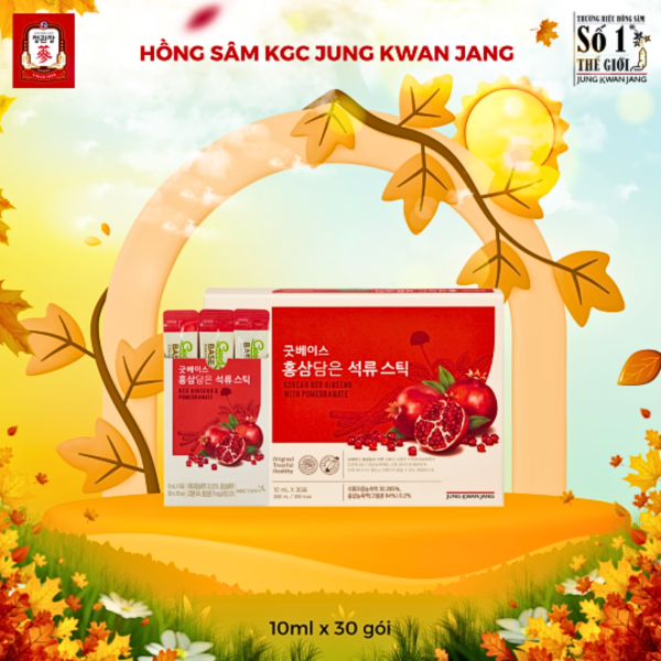 KGC Goodbase Nước Hồng Sâm Lựu Đỏ – KGC – Tăng đề kháng, đẹp da, tốt cho phụ nữ hiện đại yêu sức khỏe ( 30 Gói ) - Ảnh 4